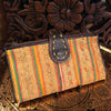 hmong hill tribe wallet leather embroidered fabric handmade thailand