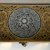 Mandala Flower Keepsake Jewelry Box | Thai Silver / Gold Lacquerware | Handmade