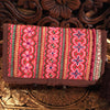 Hmong Hill Tribe Long Wallet | Upcycled Embroidered Cotton Fabric