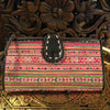 Leather & Vintage Hmong Fabric Wallet | Handmade in Thailand