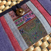 Hmong Fabric Hemp Long Wallet | Dark Blue