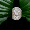 Artisan Silver Ring / Thai Karen Hill Tribe / Sunburst Design / 98.5% Silver - Karen Hill Tribe Silver Ring