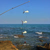 Flying Fish Wind Spinners Wood Mobile / Fly Fishing - Thai Handicrafts