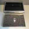 Lotus Keepsake Jewelry Box | Thai Silver Lacquerware | Handmade - XL