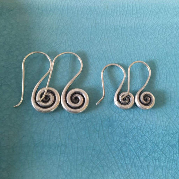 Sterling Silver Thai Hilltribe 3 Spiral Earrings