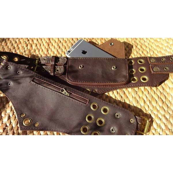 Steampunk Utility Belt Pouch Leather Chest Belt Crossbody -  Finland