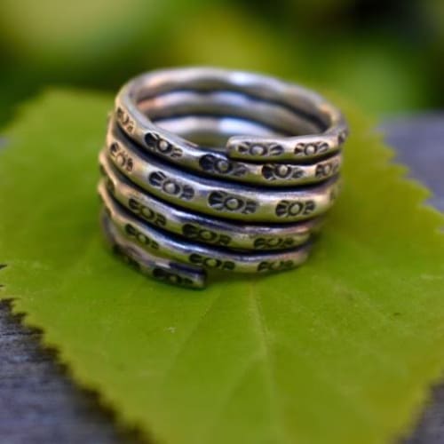 Thai Karen Hill Tribe Silver Ring - Multi Band Design