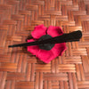 Leather Flower Hair Clip | Red / Pink Rose