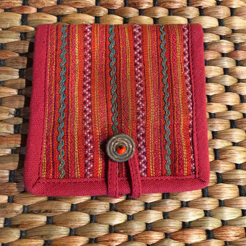 Hemp & Cotton Wallet | Hmong Hill Tribe Vintage Fabric | Upcycled