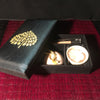Incense Candle Gift Box Set | Tree of Life Thai Silk Brown Box