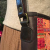 Hmong Hill Tribe Crossbody Bag | Leather & Vintage Fabric | Handmade