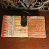Thai Hill Tribe Long Wallet | Hmong Fabric & Leather | Handmade