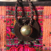 Hmong Hill Tribe Crossbody Bag | Leather & Vintage Fabric | Handmade