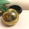 Thai Lacquerware Jewelry / Ring Box | Gold-Leafed Flower Ball - L