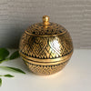 Ring Box Gold Thai Lacquerware round floral keepsake box handmade