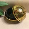 Thai Lacquerware Jewelry / Ring Box | Gold-Leafed Flower Ball - L