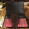 Hmong Hill Tribe Fabric w/  Leather Wallet | Handmade in Thailand