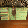 Hmong Hill Tribe Long Wallet | Leather & Vintage Fabric | Handmade