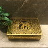 Gold Thai Elephant Laquerware box handmade gift from thailand