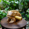 Wooden frog instrument musical percussion handmade in thailand with mango wood