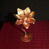 Gold Lotus Pedestal Candle Holder | Thai Metal Art | 7 Inch-Thai Artist Collective