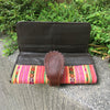 Womens Long Wallet | Leather & Vintage Hmong Hill Tribe Fabric