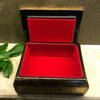 Thai Lacquerware Jewelry Box | Silver / Gold Leaf Lotus Flower | Handmade - Size S
