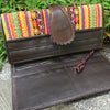 Thai Hill Tribe Long Wallet | Hmong Fabric & Leather | Handmade