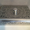 Lotus Keepsake Jewelry Box | Thai Silver Lacquerware | Handmade - XL