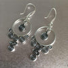 Karen Hill Tribe Silver Earrings | 5 Spiral Drop Hoop | Thai Handmade-Thai Artist Collective