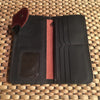 Leather Long Wallet | Womens Green Wristlet | Fits Cards, Cash & Phone-Thai Artist Collective