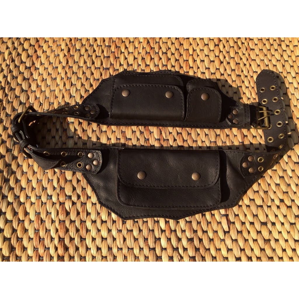 leather pocket belt utility hip purse travel bag traveler