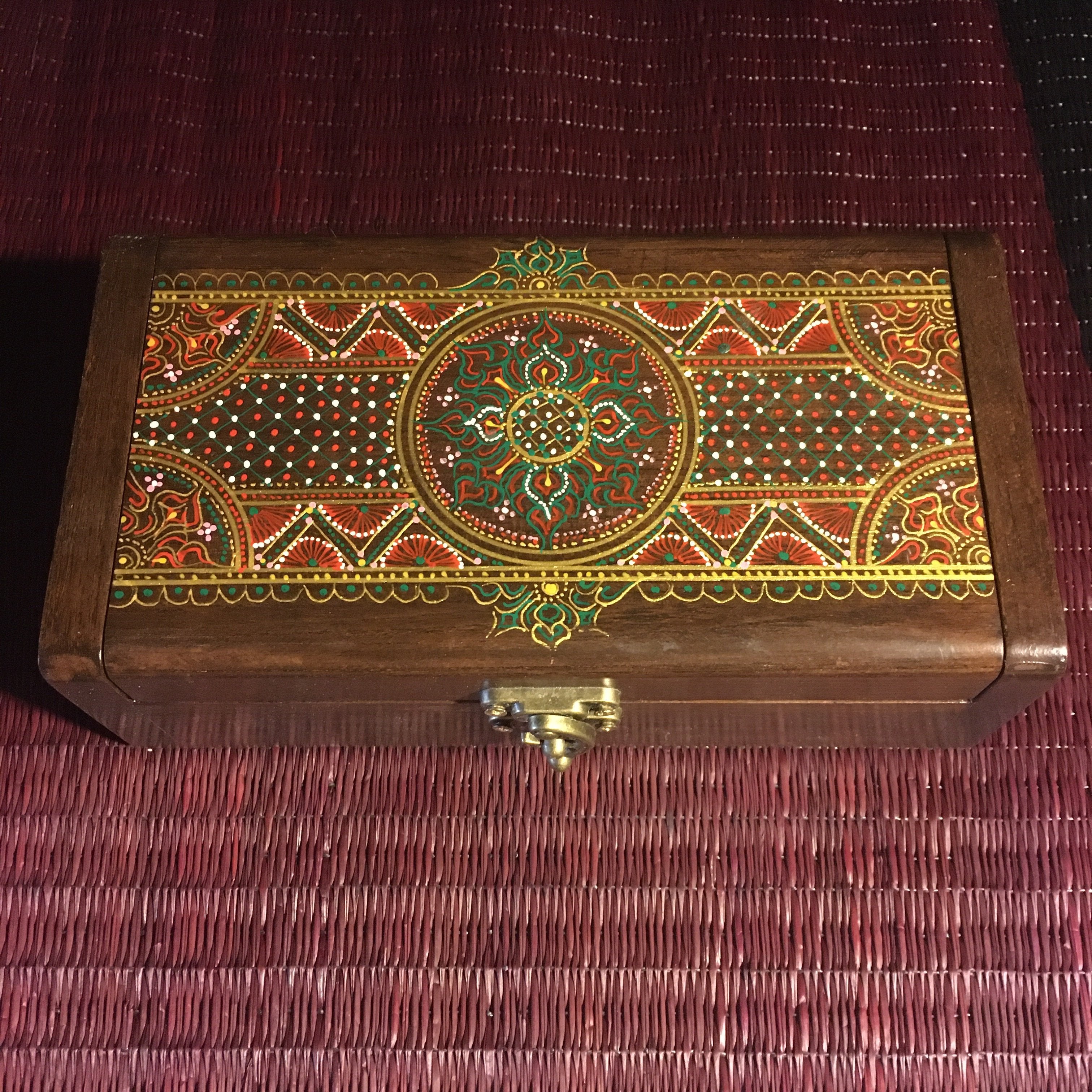 Teak Wood Wooden Jewelry Box Near Me Mandala Wooden Jewelry