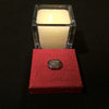 Soy Candle / Glass Box / Thai Red Silk Lid / Silver Button - Thai Handicrafts