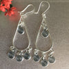 Thai Hill Tribe Silver Earrings | 4 Spiral Raindrop | Karen Handmade 98.5% Silver-Thai Artist Collective