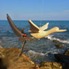 Wooden Duck Wind Spinners Flying Birds Hanging Whirligig - Thai Handicrafts